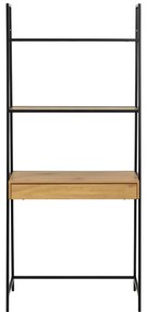 Черна етажерка в дъб 77x175 cm Seaford - Actona