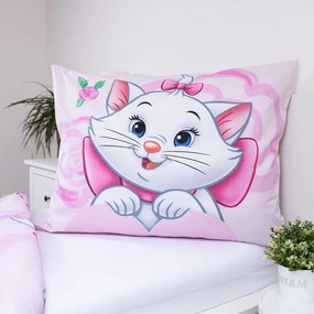 Розово единично памучно детско спално бельо 140x200 cm Marie Cat "Pink" – Jerry Fabrics