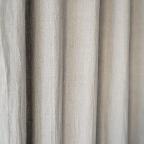 Бежова ленена завеса с тунел Night Time, 250 x 140 cm - Linen Tales