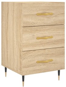 827639 vidaXL Нощно шкафче, дъб сонома, инженерно дърво 40x40x66 см