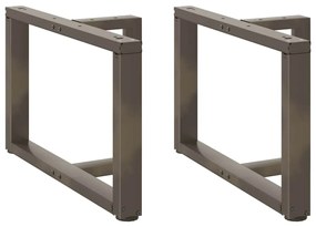 4013035 vidaXL Крака за масичка за кафе, Т-образни, 2 бр., черни, 60x25x(42-43) см, стомана