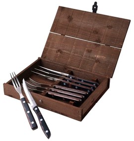 Черно-сребристи прибори за хранене от неръждаема стомана 8 бр. Old Farmer Classic – Gense