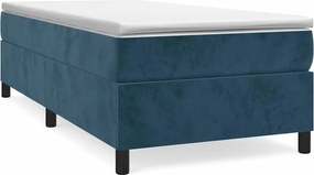 3144655 vidaXL Боксспринг легло с матрак, тъмносиня, 90x190 см, кадифе