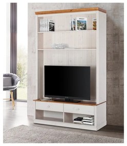 Бял TV комплект от от масивен бор 140x223 cm Anita – Støraa