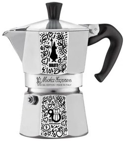 Bialetti - Кфеварка Мока Еxpess 90th anniversary - Doodle Art