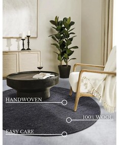 Тъмносив ръчно изработен вълнен кръгъл килим ø 160 cm Francois – Villeroy&amp;Boch