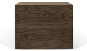 Кафяво нощно шкафче с 2 чекмеджета Aurora - TemaHome