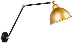Метална стенна лампа в черно-златист цвят Truck - Candellux Lighting