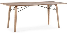 Трапезна маса с дъбов плот 90x180 cm Lujan – MOME