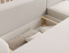 Ъглов диван Luxora-Светло бежов-вдясно