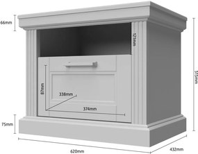 Нощно шкафче Tahoma 1S-Anthraki