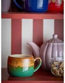 Зелени/кафяви глинени чаши в комплект от 4 бр. 400 ml Sheen – Bloomingville