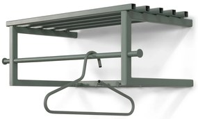 Сиво-зелена метална стенна закачалка с рафт 76 cm Marco – Spinder Design