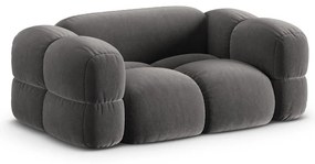 Сив кадифен диван 180 cm Loretto – Cosmopolitan Design