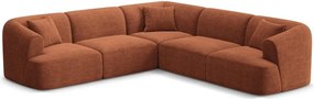 Теракотен ъглов диван от рипсено кадифе Campi – Cosmopolitan Design