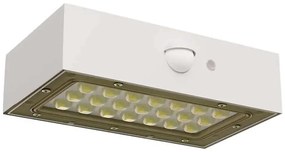LED соларен прожектор с датчик за движение LED/3,7V 1200mAh 4000K IP65 бял