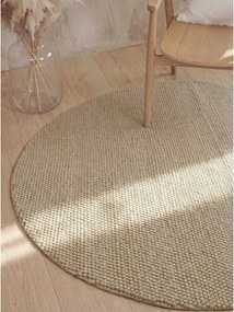 Ръчно изработен вълнен кръгъл килим в естествен цвят ø 200 cm Richmond Diana – Ted Baker