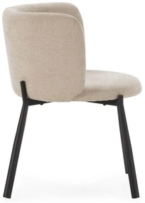 Бежови тапицирани трапезни столове в комплект 2 бр. Ginny – MOME