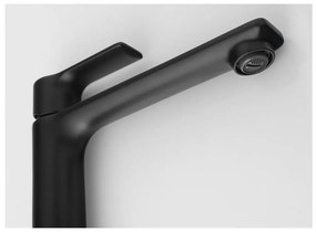 Матово-черна стояща батерия за мивка Pax – Sapho