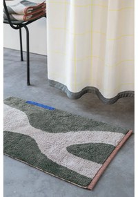 Тъмнозелен памучен килим подходящ за пране 50x80 cm Figura – Mette Ditmer Denmark