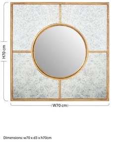 Стенно огледало 70x70 cm Zariah - Premier Housewares