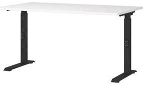 Работна маса с регулируема височина с бял плот за маса 80x140 cm Downey – Germania
