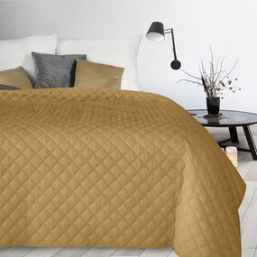 Стилно ватирано покривало за легло в кафеникаво/жълт цвят Ширина: 220 см Дължина: 240см