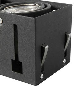 Интелигентен вграден прожектор черен с 2 WiFi GU10 Trimless - Oneon 2