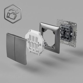 Двоен Ключ OSTE JNH007-W GREY