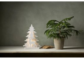 Бяла LED коледна светлинна украса , височина 41 см Grandy - Star Trading