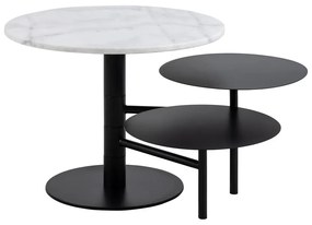 Бяла кръгла масичка за кафе ø 60 cm Lahti – Actona