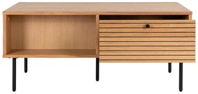 Масичка за кафе с дъбов плот в естествен цвят 50x100 cm Kyoto – House Nordic