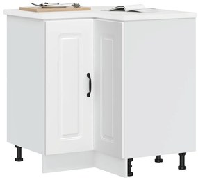 853507 vidaXL Кухненски ъглов шкаф, "Kalmar", бял, инженерно дърво