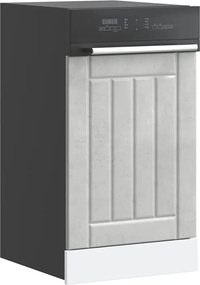 853891 vidaXL Панел за миялна машина, Lucca, бетонно сив, инженерно дърво