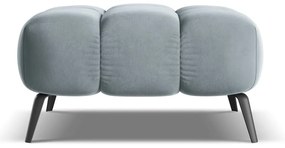 Светлосиня кадифена табуретка Nalu – Makamii