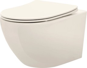 тоалетна чиния REA Carlo Mini Rimless Ecru