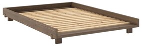 Кафяво двойно легло 140x200 cm от масивен бор с включена подматрачна рамка Social – Karup Design