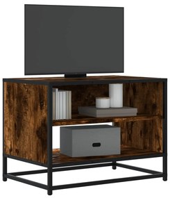 848881 vidaXL ТB шкаф, опушен дъб, 61x40x46 см, инженерно дърво и метал