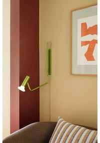 Зелена стенна лампа Wally – Hübsch