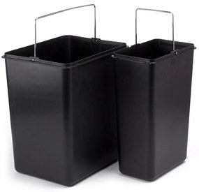 Стоманено кошче за боклук за рециклиране с педал в матово сребрист цвят 18+8 l Tri Selectif – MSV