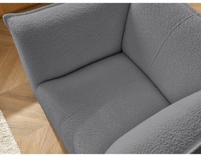 Тъмносиво кресло от прежда с примки от букле Giorgia – Bobochic Paris