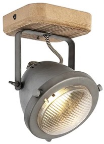 Индустриален прожектор стомана с дърво наклоняем - Emado