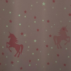 Детска светеща затъмняваща завеса atmosphera Unicorn Glow, 140x250, Розов