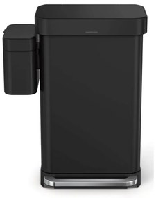 Матово черен контейнер за компостируеми отпадъци 4 л - simplehuman