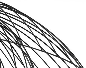 Дизайнерска висяща лампа черна с двоен абажур 66 см - Pua