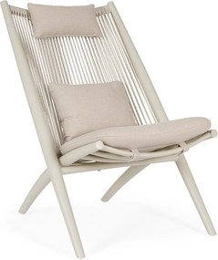 Бежов метален градински стол Aloha – Bizzotto