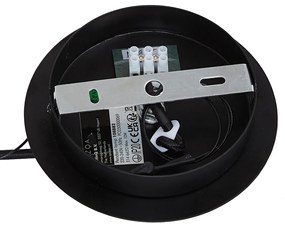 Дизайнерска висяща лампа черна с кръгло димно стъкло 6 светлини - Mochan