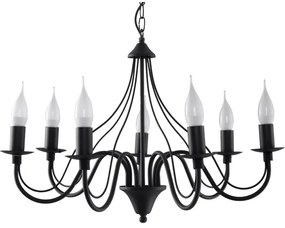 Черна висяща лампа 7 Fiorano - Nice Lamps