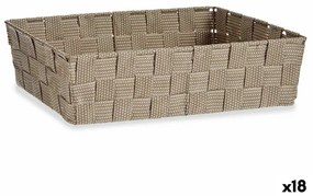 Многофункционална Кошница Бежов Плат 3,8 L 34 x 8,5 x 21 cm (18 броя)