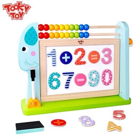 Tooky Toy - Двустранна магнитна дъска за игра и обучение, Слонче